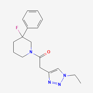 2-(1-Ethyltriazol-4-yl)-1-(3-fluoro-3-phenylpiperidin-1-yl)ethanone