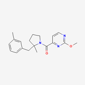 (2-Methoxypyrimidin-4-yl)-[2-methyl-2-[(3-methylphenyl)methyl]pyrrolidin-1-yl]methanone