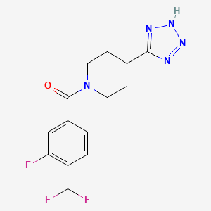 [4-(difluoromethyl)-3-fluorophenyl]-[4-(2H-tetrazol-5-yl)piperidin-1-yl]methanone