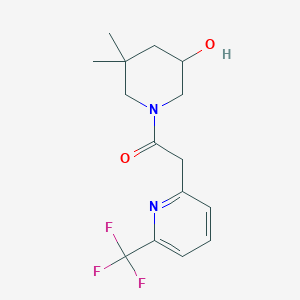 1-(5-Hydroxy-3,3-dimethylpiperidin-1-yl)-2-[6-(trifluoromethyl)pyridin-2-yl]ethanone