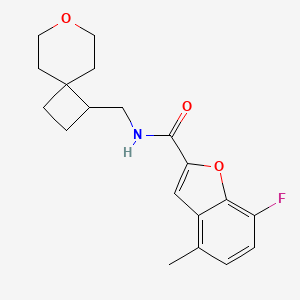 7-fluoro-4-methyl-N-(7-oxaspiro[3.5]nonan-3-ylmethyl)-1-benzofuran-2-carboxamide