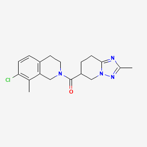 (7-chloro-8-methyl-3,4-dihydro-1H-isoquinolin-2-yl)-(2-methyl-5,6,7,8-tetrahydro-[1,2,4]triazolo[1,5-a]pyridin-6-yl)methanone