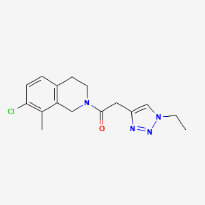 1-(7-chloro-8-methyl-3,4-dihydro-1H-isoquinolin-2-yl)-2-(1-ethyltriazol-4-yl)ethanone