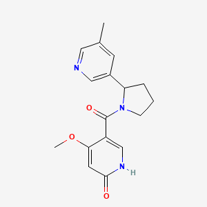 4-methoxy-5-[2-(5-methylpyridin-3-yl)pyrrolidine-1-carbonyl]-1H-pyridin-2-one