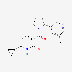 6-cyclopropyl-3-[2-(5-methylpyridin-3-yl)pyrrolidine-1-carbonyl]-1H-pyridin-2-one