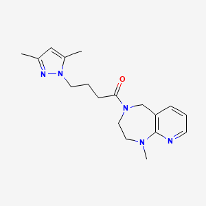 4-(3,5-dimethylpyrazol-1-yl)-1-(1-methyl-3,5-dihydro-2H-pyrido[2,3-e][1,4]diazepin-4-yl)butan-1-one