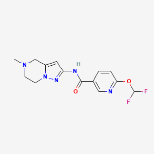 6-(difluoromethoxy)-N-(5-methyl-6,7-dihydro-4H-pyrazolo[1,5-a]pyrazin-2-yl)pyridine-3-carboxamide