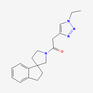 2-(1-Ethyltriazol-4-yl)-1-spiro[1,2-dihydroindene-3,3'-pyrrolidine]-1'-ylethanone