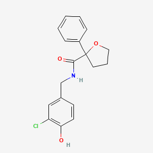 N-[(3-chloro-4-hydroxyphenyl)methyl]-2-phenyloxolane-2-carboxamide