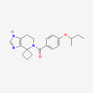 (4-butan-2-yloxyphenyl)-spiro[6,7-dihydro-1H-imidazo[4,5-c]pyridine-4,1'-cyclobutane]-5-ylmethanone