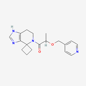 2-(pyridin-4-ylmethoxy)-1-spiro[6,7-dihydro-1H-imidazo[4,5-c]pyridine-4,1'-cyclobutane]-5-ylpropan-1-one