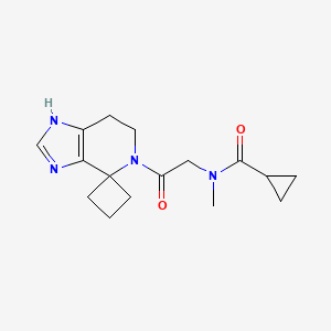 N-methyl-N-(2-oxo-2-spiro[6,7-dihydro-1H-imidazo[4,5-c]pyridine-4,1'-cyclobutane]-5-ylethyl)cyclopropanecarboxamide