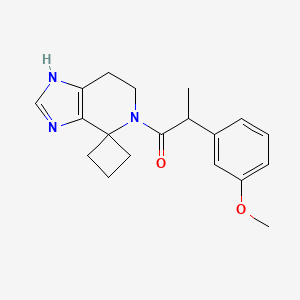 2-(3-methoxyphenyl)-1-spiro[6,7-dihydro-1H-imidazo[4,5-c]pyridine-4,1'-cyclobutane]-5-ylpropan-1-one