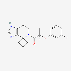 2-(3-fluorophenoxy)-1-spiro[6,7-dihydro-1H-imidazo[4,5-c]pyridine-4,1'-cyclobutane]-5-ylpropan-1-one