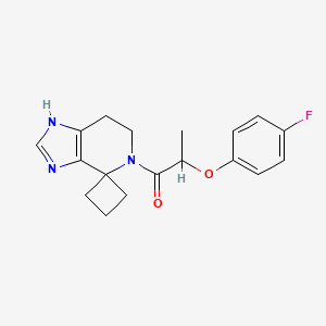 2-(4-fluorophenoxy)-1-spiro[6,7-dihydro-1H-imidazo[4,5-c]pyridine-4,1'-cyclobutane]-5-ylpropan-1-one