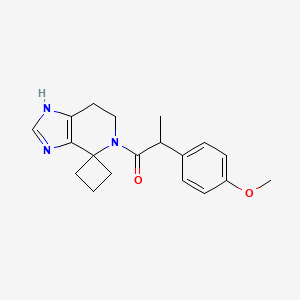 2-(4-methoxyphenyl)-1-spiro[6,7-dihydro-1H-imidazo[4,5-c]pyridine-4,1'-cyclobutane]-5-ylpropan-1-one