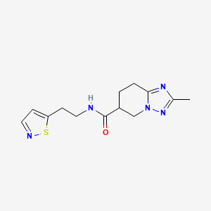 2-methyl-N-[2-(1,2-thiazol-5-yl)ethyl]-5,6,7,8-tetrahydro-[1,2,4]triazolo[1,5-a]pyridine-6-carboxamide