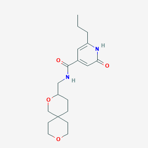 N-(2,9-dioxaspiro[5.5]undecan-3-ylmethyl)-2-oxo-6-propyl-1H-pyridine-4-carboxamide