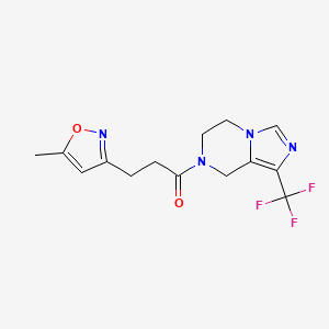 3-(5-methyl-1,2-oxazol-3-yl)-1-[1-(trifluoromethyl)-6,8-dihydro-5H-imidazo[1,5-a]pyrazin-7-yl]propan-1-one