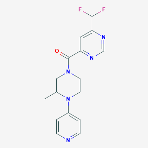 [6-(Difluoromethyl)pyrimidin-4-yl]-(3-methyl-4-pyridin-4-ylpiperazin-1-yl)methanone