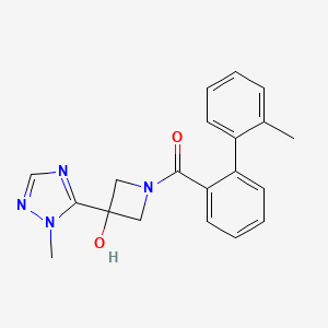 [3-Hydroxy-3-(2-methyl-1,2,4-triazol-3-yl)azetidin-1-yl]-[2-(2-methylphenyl)phenyl]methanone