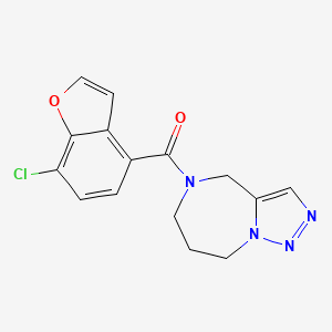 (7-Chloro-1-benzofuran-4-yl)-(4,6,7,8-tetrahydrotriazolo[1,5-a][1,4]diazepin-5-yl)methanone