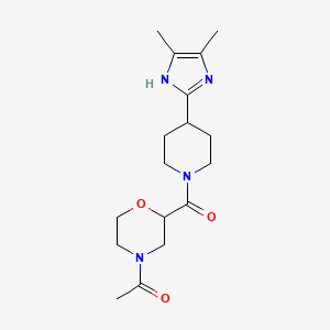 1-[2-[4-(4,5-dimethyl-1H-imidazol-2-yl)piperidine-1-carbonyl]morpholin-4-yl]ethanone