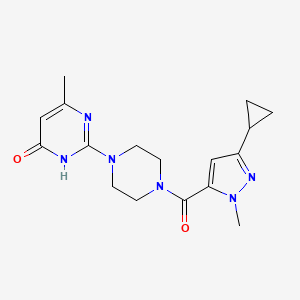 2-[4-(5-cyclopropyl-2-methylpyrazole-3-carbonyl)piperazin-1-yl]-4-methyl-1H-pyrimidin-6-one