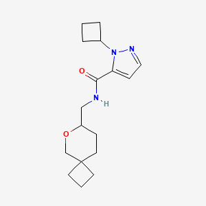 2-cyclobutyl-N-(6-oxaspiro[3.5]nonan-7-ylmethyl)pyrazole-3-carboxamide