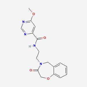 6-methoxy-N-[2-(3-oxo-5H-1,4-benzoxazepin-4-yl)ethyl]pyrimidine-4-carboxamide