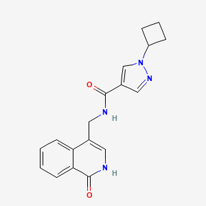 1-cyclobutyl-N-[(1-oxo-2H-isoquinolin-4-yl)methyl]pyrazole-4-carboxamide