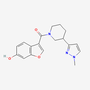 (6-Hydroxy-1-benzofuran-3-yl)-[3-(1-methylpyrazol-3-yl)piperidin-1-yl]methanone