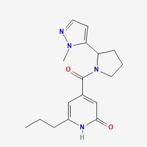 4-[2-(2-methylpyrazol-3-yl)pyrrolidine-1-carbonyl]-6-propyl-1H-pyridin-2-one