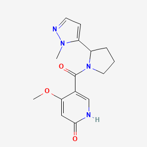 4-methoxy-5-[2-(2-methylpyrazol-3-yl)pyrrolidine-1-carbonyl]-1H-pyridin-2-one