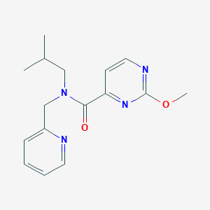 2-methoxy-N-(2-methylpropyl)-N-(pyridin-2-ylmethyl)pyrimidine-4-carboxamide