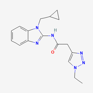 N-[1-(cyclopropylmethyl)benzimidazol-2-yl]-2-(1-ethyltriazol-4-yl)acetamide