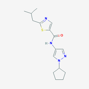 N-(1-cyclopentylpyrazol-4-yl)-2-(2-methylpropyl)-1,3-thiazole-5-carboxamide