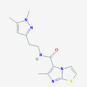 N-[2-(1,5-dimethylpyrazol-3-yl)ethyl]-6-methylimidazo[2,1-b][1,3]thiazole-5-carboxamide