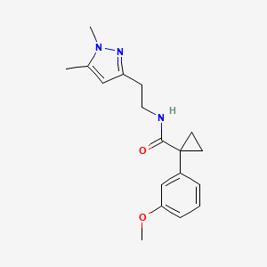 N-[2-(1,5-dimethylpyrazol-3-yl)ethyl]-1-(3-methoxyphenyl)cyclopropane-1-carboxamide