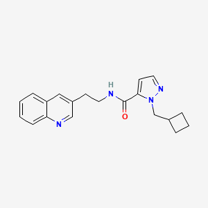 2-(cyclobutylmethyl)-N-(2-quinolin-3-ylethyl)pyrazole-3-carboxamide