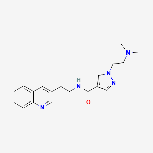 1-[2-(dimethylamino)ethyl]-N-(2-quinolin-3-ylethyl)pyrazole-4-carboxamide