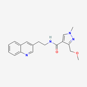 3-(methoxymethyl)-1-methyl-N-(2-quinolin-3-ylethyl)pyrazole-4-carboxamide