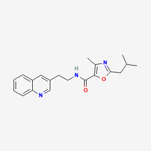 4-methyl-2-(2-methylpropyl)-N-(2-quinolin-3-ylethyl)-1,3-oxazole-5-carboxamide