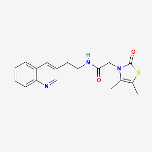 2-(4,5-dimethyl-2-oxo-1,3-thiazol-3-yl)-N-(2-quinolin-3-ylethyl)acetamide