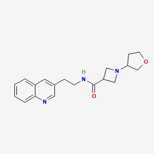 1-(oxolan-3-yl)-N-(2-quinolin-3-ylethyl)azetidine-3-carboxamide