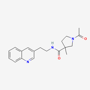 1-acetyl-3-methyl-N-(2-quinolin-3-ylethyl)pyrrolidine-3-carboxamide