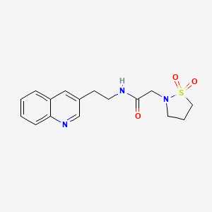 2-(1,1-dioxo-1,2-thiazolidin-2-yl)-N-(2-quinolin-3-ylethyl)acetamide