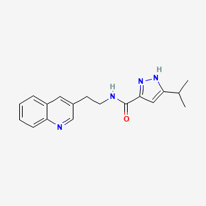 5-propan-2-yl-N-(2-quinolin-3-ylethyl)-1H-pyrazole-3-carboxamide