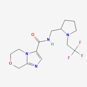 N-[[1-(2,2,2-trifluoroethyl)pyrrolidin-2-yl]methyl]-6,8-dihydro-5H-imidazo[2,1-c][1,4]oxazine-3-carboxamide