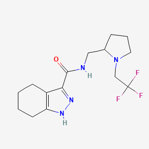 N-[[1-(2,2,2-trifluoroethyl)pyrrolidin-2-yl]methyl]-4,5,6,7-tetrahydro-1H-indazole-3-carboxamide